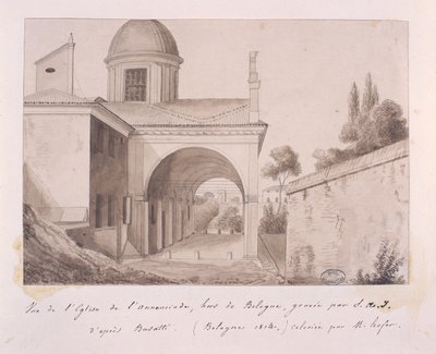 View of the Church of the Annunciation, Bologna, after Busatti by Elisa Bonaparte